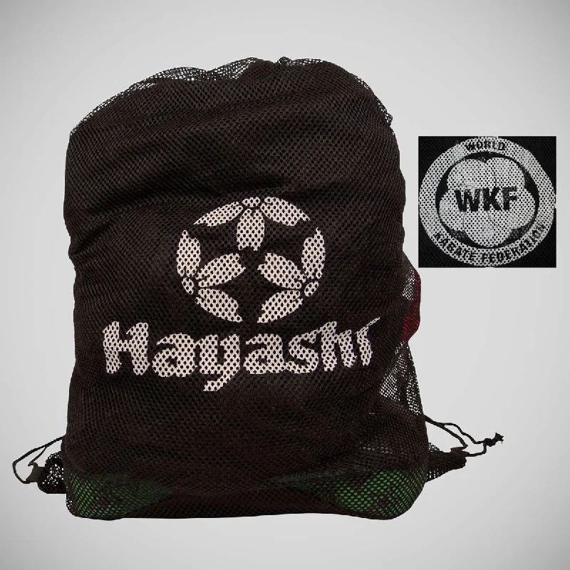 Expandable travel backpack for extra souvenir space -Hayashi WKF Mesh Bag Black