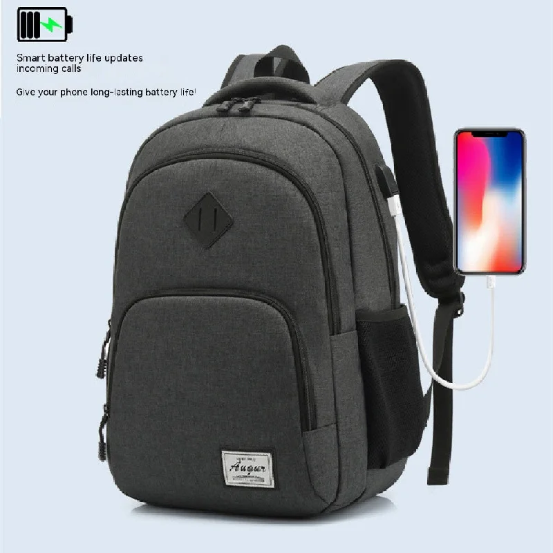 Sleek business backpack with hidden laptop pocket -Backpack Simple and lightweight with USB Interface