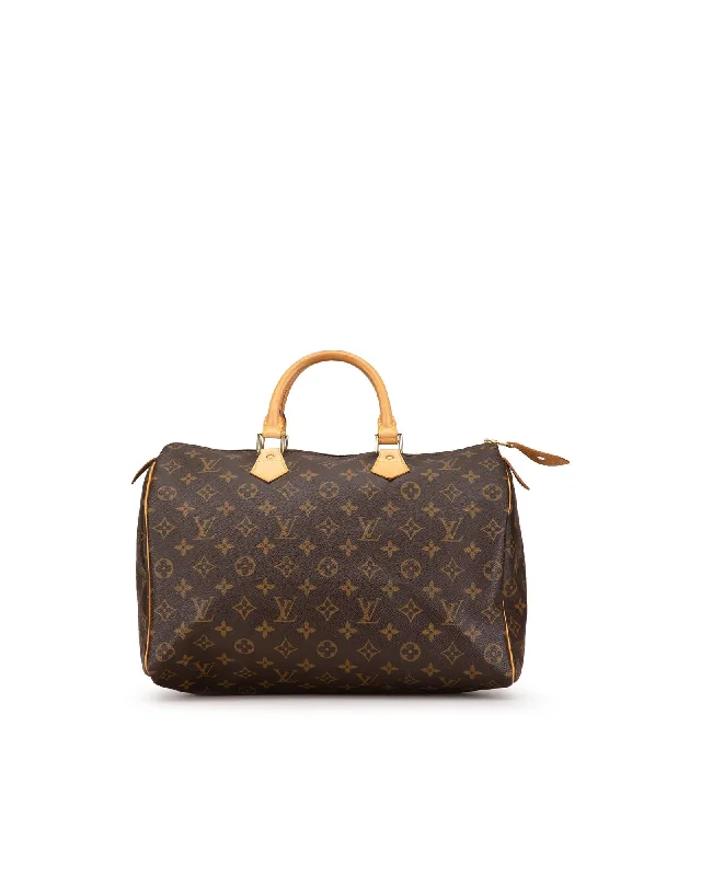 Monogram Canvas Speedy Bag with Rolled Leather Handles