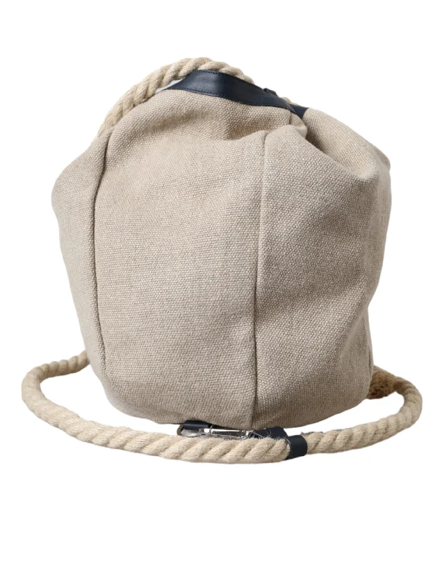 High-quality leather satchels for women with durable straps and premium finishes -Dolce & Gabbana  Canvas Fabric Bucket Sack Pouch Purse Men's Bag