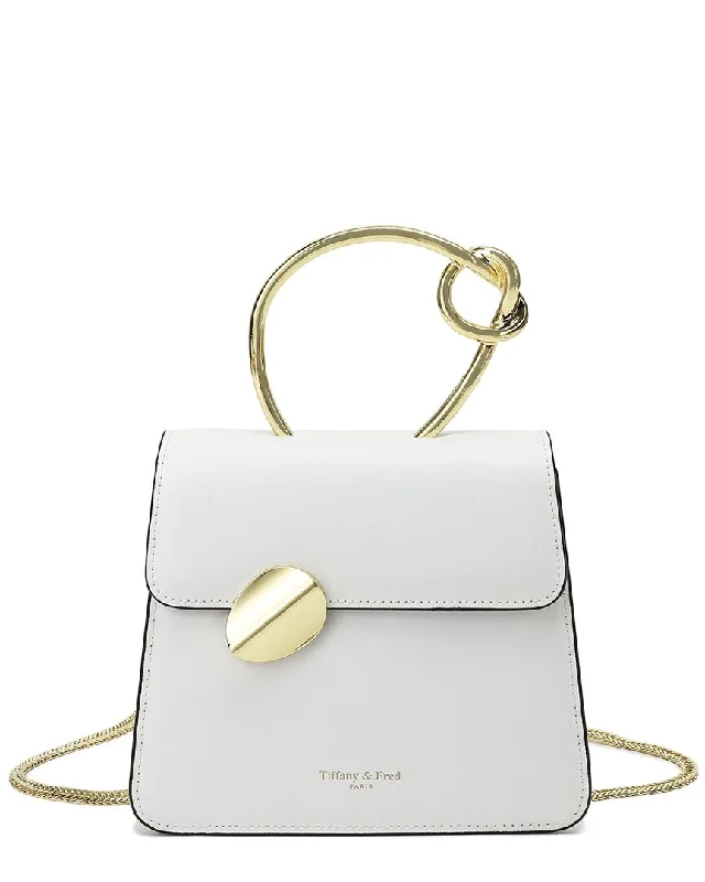 Lightweight crossbody bags for summer vacation trips -Tiffany & Fred Paris Leather Top Handle Crossbody