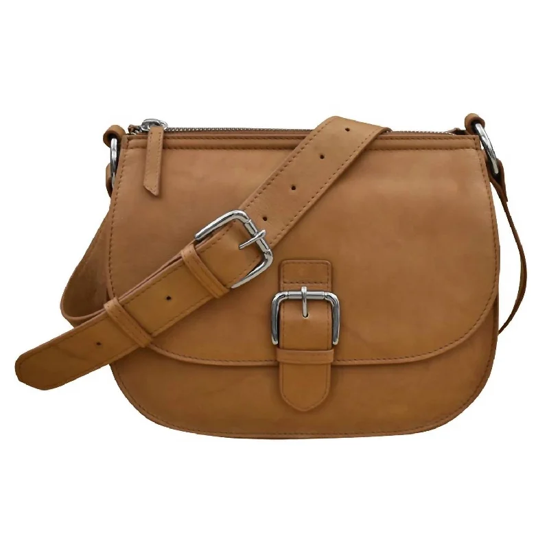 Durable crossbody bags with reinforced strap strength -Women's Saddle Bag In Brown