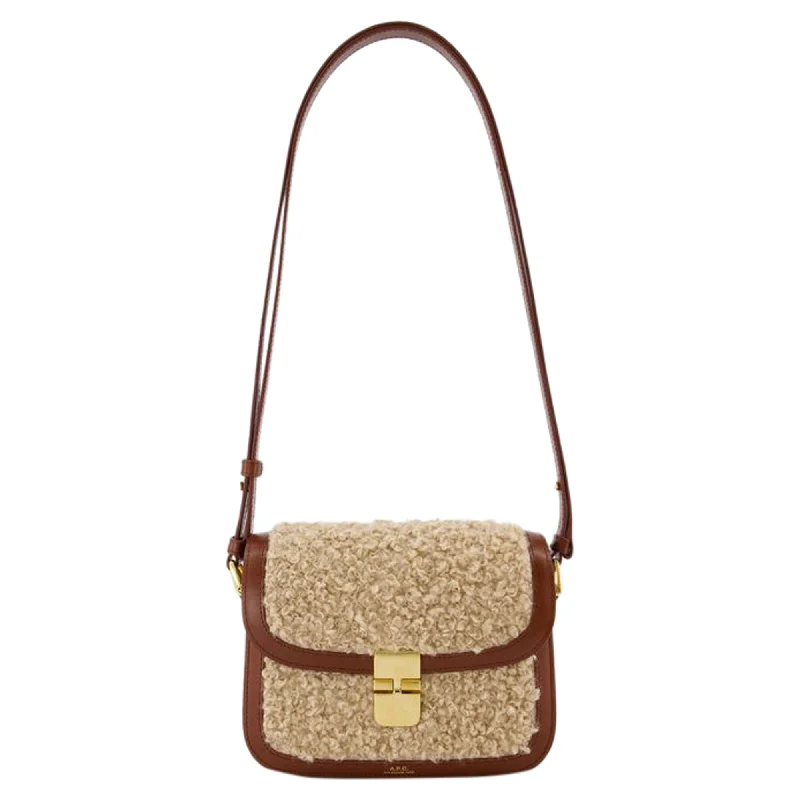 Designer mini crossbody bags for petite elegance -Grace Small Crossbody - A.P.C. - Synthetic - Hazelnut