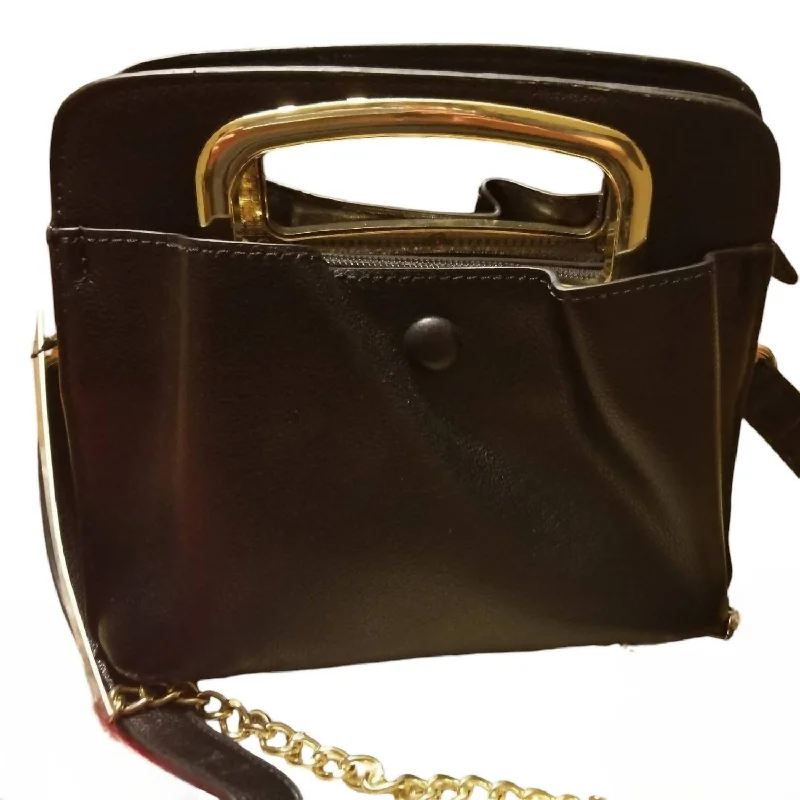 Anti-theft crossbody bags with secure zipper locks -Small Cut Out Purse In Black