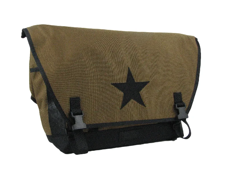 Lightweight satchels for women with bright colors for a bold statement -Coyote Brown and Black Waterproof Messenger Bag