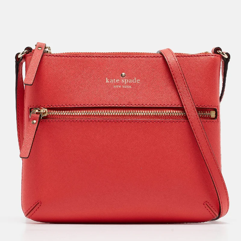 Elegant leather crossbody bags for date nights -Kate Spade Coral Pink Leather Cedar Street Tenley Crossbody Bag