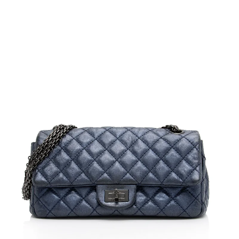 Chic black crossbody bags for evening chic -Chanel Metallic Aged Calfskin Reissue Accordion Flap Bag