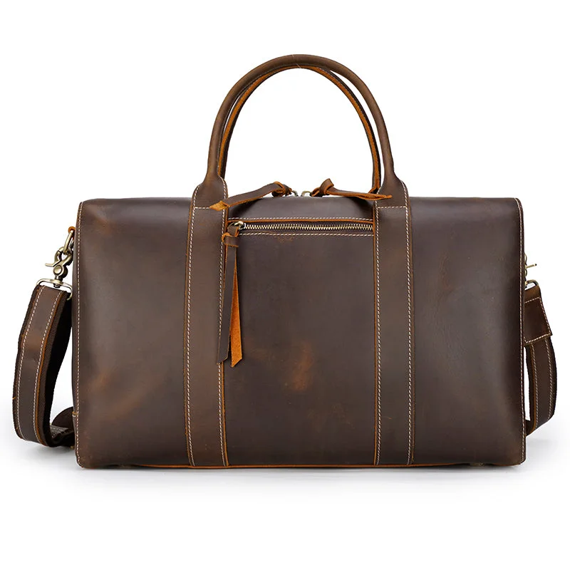 Spacious satchel bags for women with room for books, laptops, and more -Dark Brown Duffel Bag