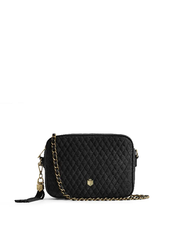 Durable crossbody bags for long-lasting daily use -Finsbury - Quilted Black