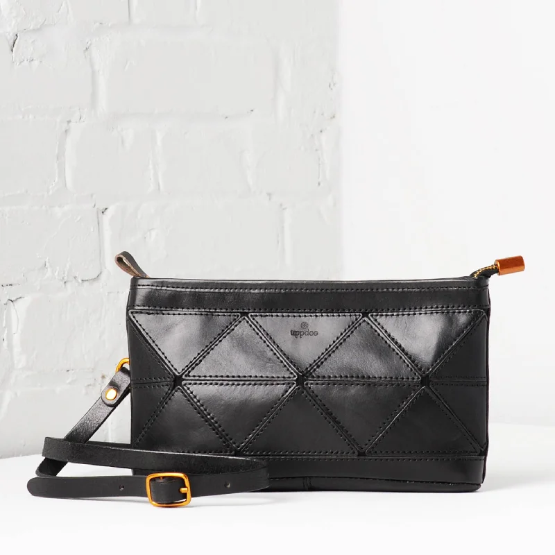 Origami Clutch Crossbody Bag Black