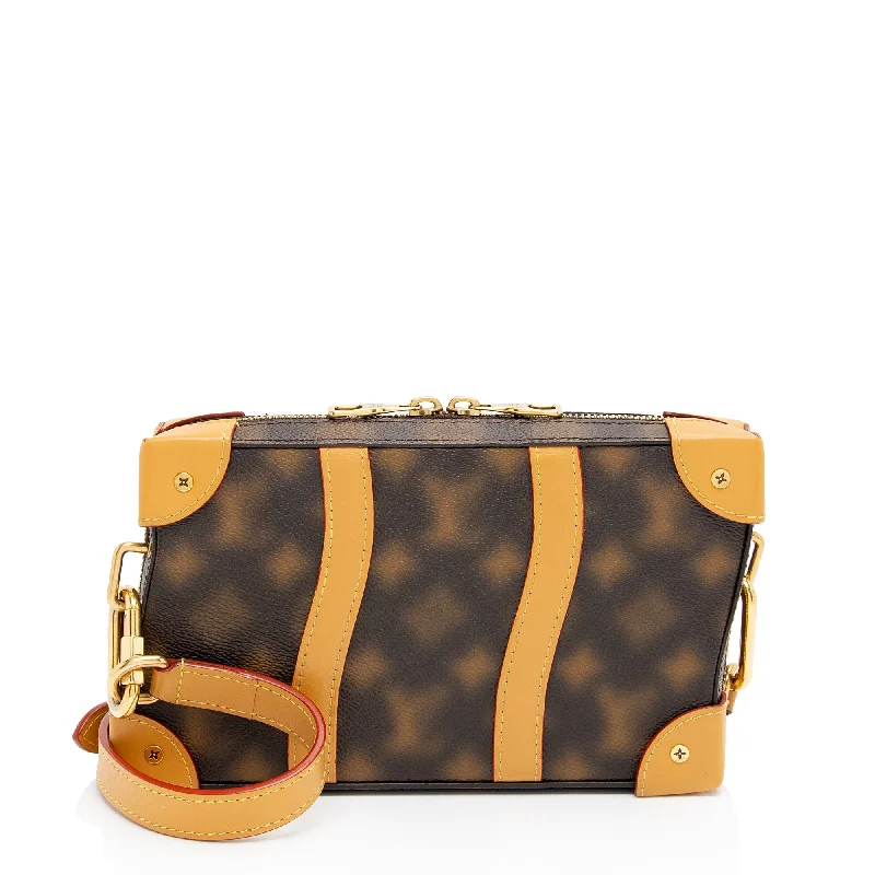 Multi-pocket crossbody bags for organized storage -Louis Vuitton Limited Edition Monogram Blurry Soft Trunk Messenger