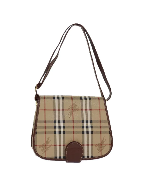 Nova Check Shoulder Bag PVC Leather