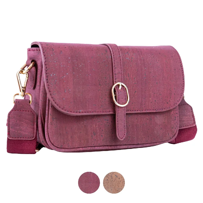 Stylish leather crossbody bags for daily urban use -Elegant Solid Color Cork Crossbody Bag for Women BAG-2319