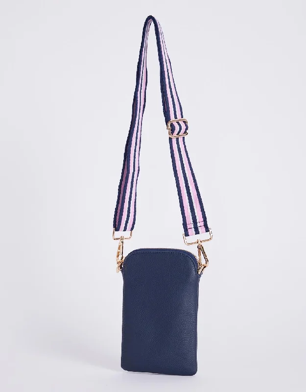 On The Go Bag - Navy/Navy Pink Stripe