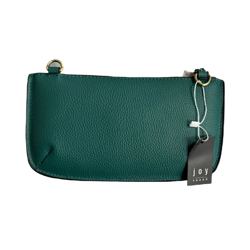 Handle bags with modern cutouts for style -Clutch By Joy Susan in Green Size: Small