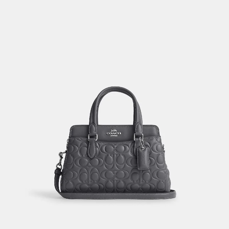 Handle bags with reinforced stitching for durability -Coach Outlet Mini Darcie Carryall With Signature