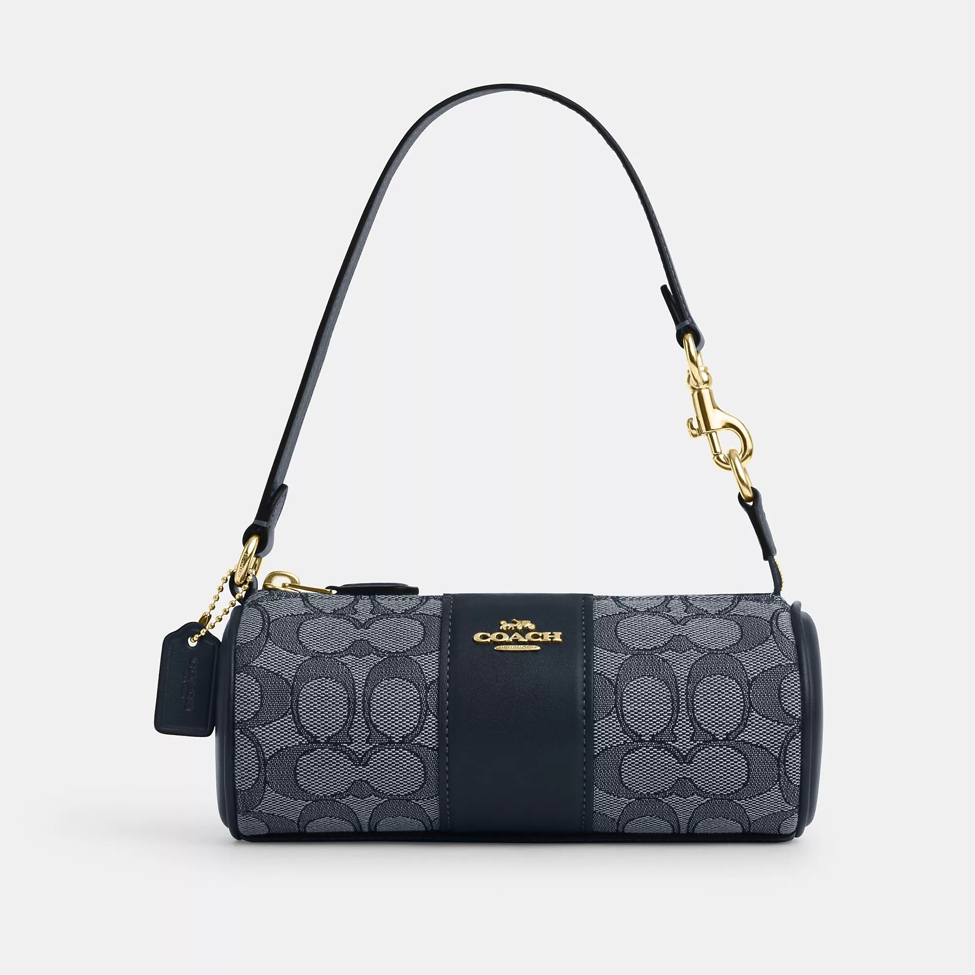 Handle bags with sleek hardware for sophistication -Coach Outlet Nolita Barrel Bag In Signature Jacquard