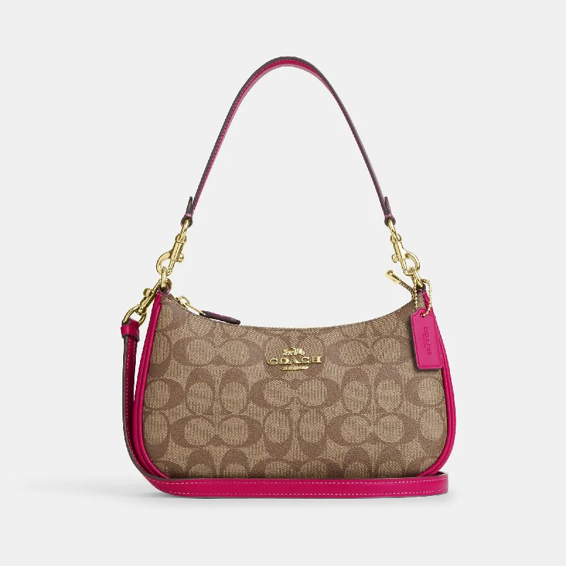 Handle bags with sleek silhouettes for fashion -Coach Outlet Teri Shoulder Bag In Signature Canvas