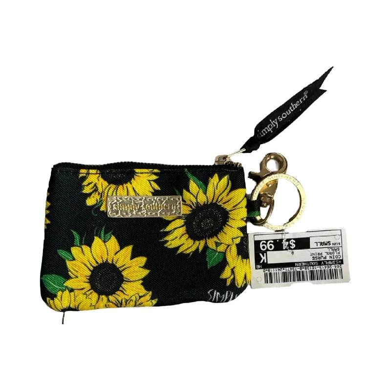 Handle bags with bright florals for cheer -Coin Purse By Simply Southern, Size: Small