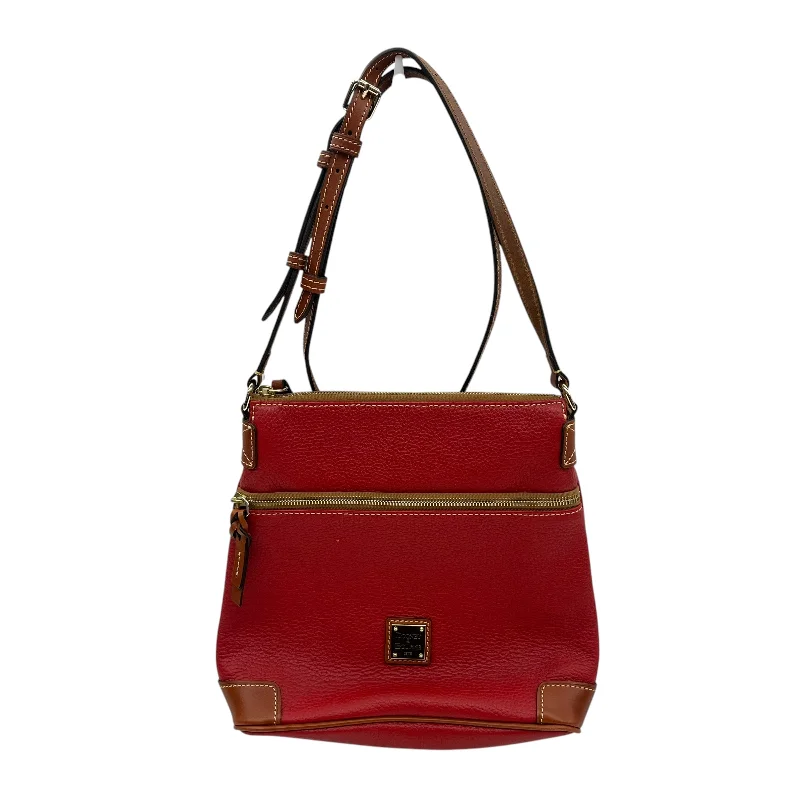 Handle bags with denim fabric for casual -Crossbody Designer By Dooney And Bourke In Red, Size:Medium