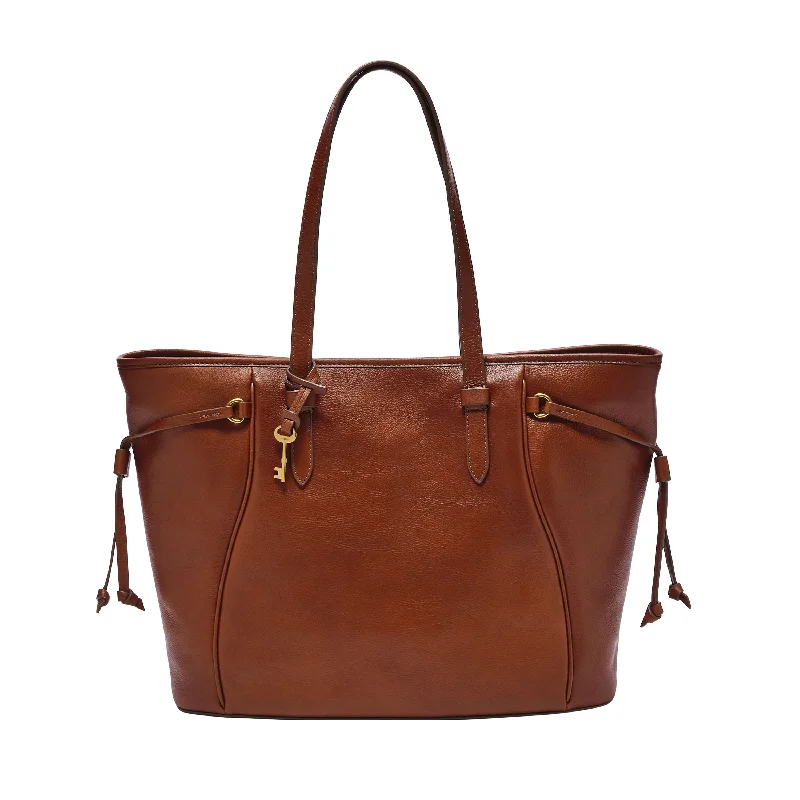 Handle bags with expandable sides for flexibility -Fossil Women's Charli Leather Tote