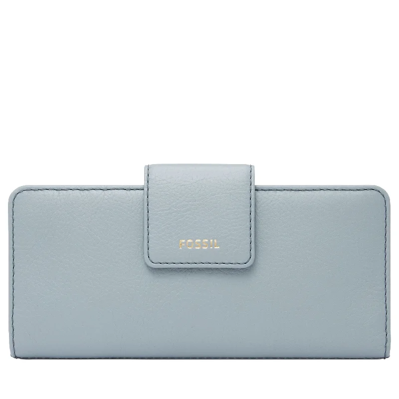 Handle bags with holiday themes for festivities -Fossil Women's Madison Leather Tab Clutch