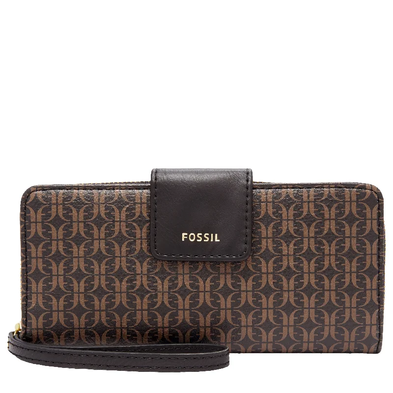 Handle bags with padded interiors for laptops -Fossil Women's Madison PVC Zip Clutch