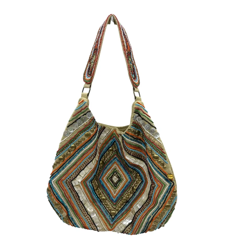 Handle bags with bold stripes for trendiness -Handbag By Aldo In Tan, Size:Medium