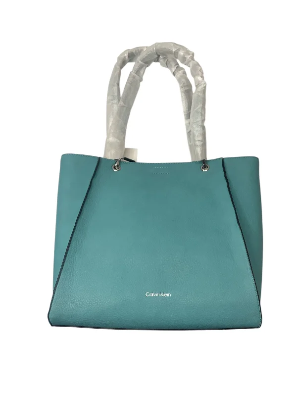 Handle bags with bright accents for pop -Handbag By Calvin Klein, Size: Large