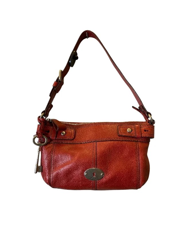 Handle bags with contrast stitching for detail -Handbag By Fossil, Size: Small