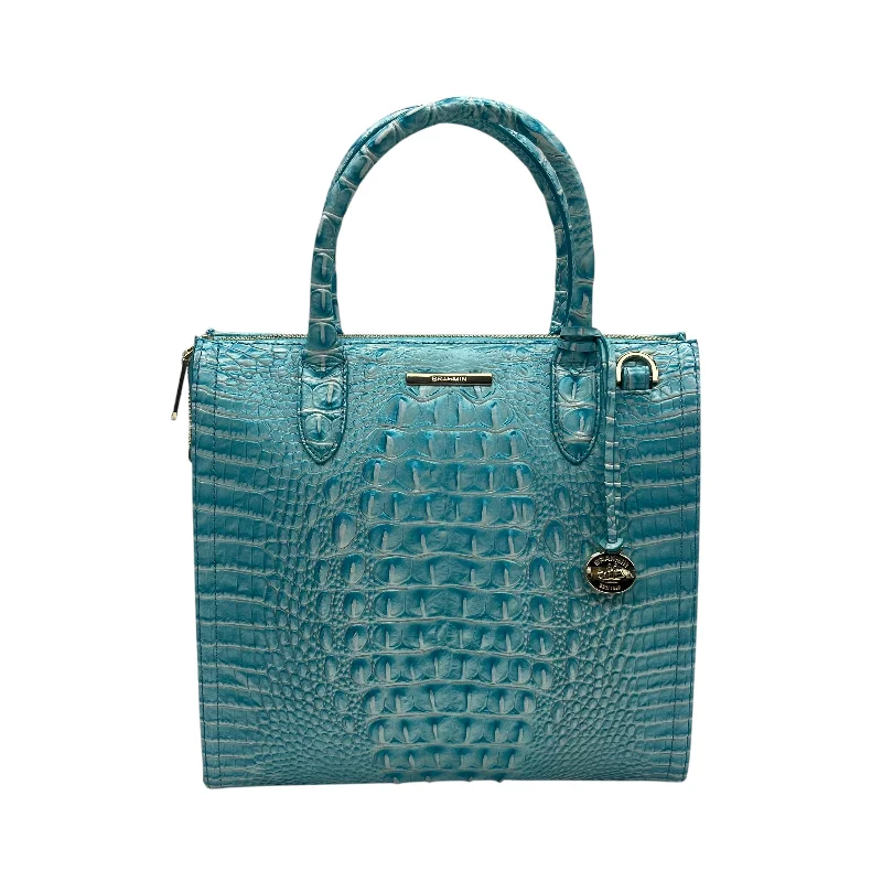 Handle bags with modern logos for branding -Handbag Designer By Brahmin In Blue, Size:Medium