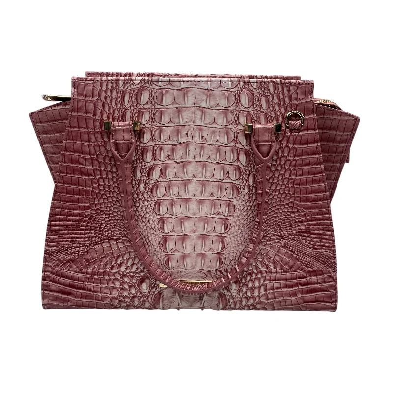 Handle bags with playful patterns for fun -Handbag Designer By Brahmin In Pink, Size:Medium