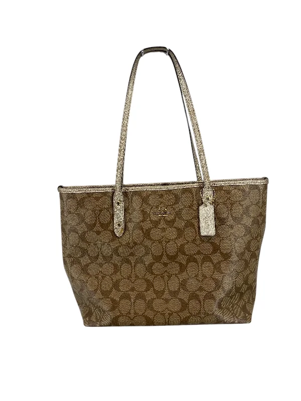 Vegan leather handle bags for eco-friendly chic -Handbag Designer By Coach, Size: Large