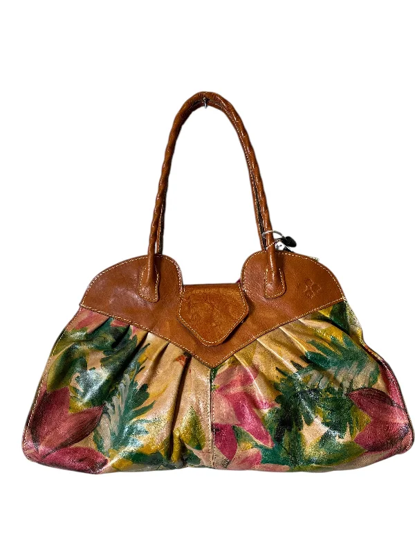 Handle bags with sturdy leather grip accents -Handbag Designer By Patricia Nash, Size: Large