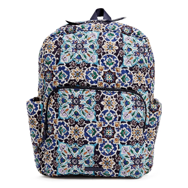 Handle bags with geometric patterns for modernity -Outlet Cotton Essential Backpack