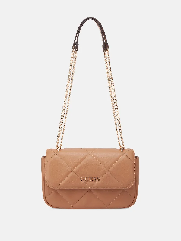 Handle bags with sleek hardware for sophistication -Quincey Quilted Crossbody